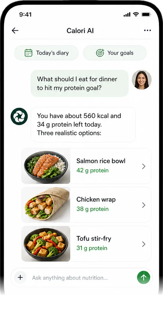 Ask Calori AI what to eat next